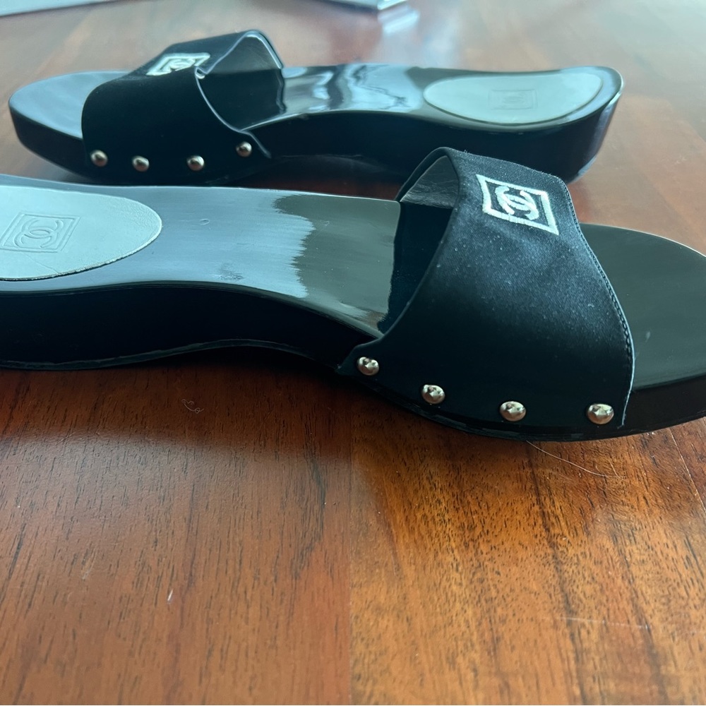 Black CHANEL sandals size 36 - Picture 4 of 9